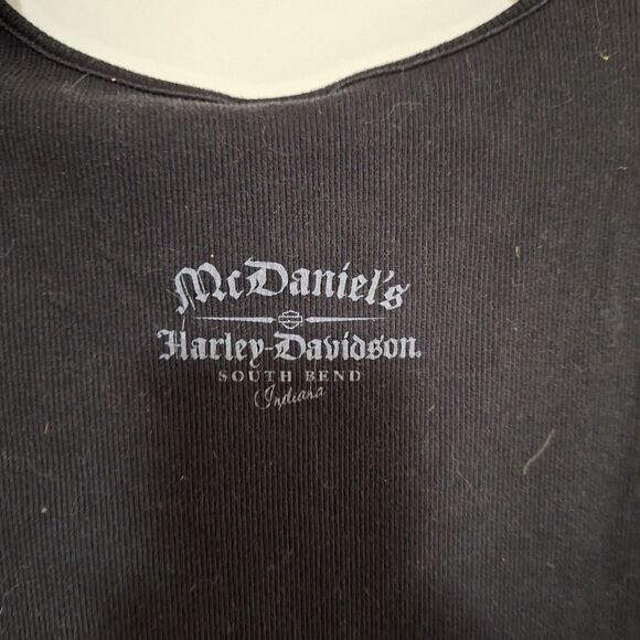 Harley Davidson Women's Waffle Weave Shirt Thermal Style Graphic Biker Chic XL - Picture 6 of 7